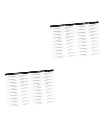 NOLITOY 4 Sheets Pairs Bionic Eyebrow Tattoos 6d Eyebrow Stickers Simulation Eyebrow 3d Makeup Tools Hair