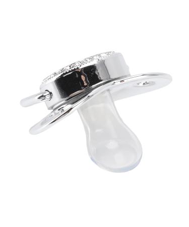 Baby Pacifier with Clip - Infant Bling Schnuller-Clip-Set for Newborn | DIY Wall Decoration & Milk Powder Feeding Supplies (Silver M) - Buy Online on GoSupps.com
