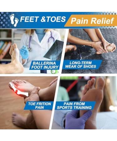 Toe Protection Silicone Caps - 4pcs Gel Pads for Ballet & High Heels | Pain Relief & Comfort - Buy Online on GoSupps.com