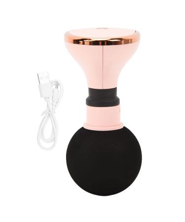 Mini-hand vibration massager with 5 courses to relax muscles and relieve tiredness palm-sized personal magic wand massager portable pink color
