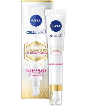 Nivea Cellular Luminous 630 Anti-pigment spots eye care (15 ml) anti-age eye cream against dark circles moisturizing eye cream with hyaluron and caffeine