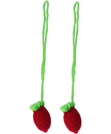 Zerodeko 2pcs Strawberries Fruit Candy Bags Goodie Bags for Kids Egg Bags Mesh Bag Crochet Net Bag Shopping - Buy Online on GoSupps.com