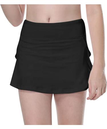 Girls Low Waist Black Sports Shorts with Pockets | Size 10-11 Years - Buy Online on GoSupps.com