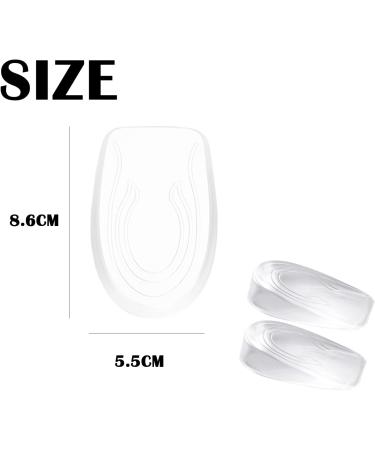 Buy Heel Wedge Insoles for Height Increase - Gel Cushions for Heel Spur & Plantar Fasciitis Relief - Transparent Silicone Pillows - Buy Online on GoSupps.com