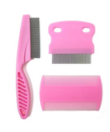 PHCOZY Lice & Flea Comb - Double-Sided Metal & Plastic Nits Comb for Effective Lice Removal - Buy Online on GoSupps.com