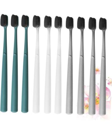 10-Pack Disposable Coal Toothbrushes | Travel & Reusable Nylon Toothbrushes for Maternity & Nursing Care - Buy Online on GoSupps.com