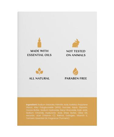 Body Restore Kojic Acid Soap - Turmeric 3 Pack with Vitamin C E Shea Butter & Collagen - All Natural Paraben Free - Brighten Dark Spots - 5oz - Buy Online on GoSupps.com