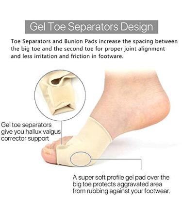 Buy Bunion Corrector - Orthopedic Gel Pads & Toe Separator for Hallux Valgus Relief | Unisex | 1 Pair (Skin - Buy Online on GoSupps.com