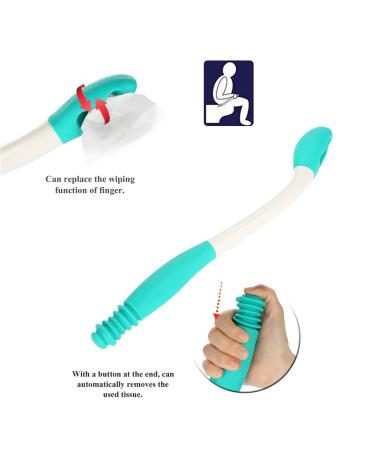 Salmue Bottom Bum Wiper - Long Handle Toilet Aid Tool for Comfortable Self-Wiping - Buy Online on GoSupps.com