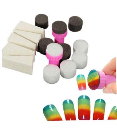 Gradient Nail Art Sponge Stamp Set - Ombre Nail Polish Template for DIY Manicure - Professional & Home Use - Buy Online on GoSupps.com