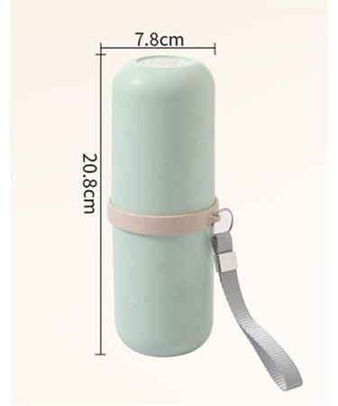Digjobk Portable Toothbrush Cup - Eco-Friendly Wheat Straw Travel Holder Pink Bathroom Tool & Toothpaste Mug (20.8*7.8 cm) - Buy Online on GoSupps.com