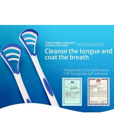 YANDY Tongue Scraper & Brush Set - Fresh Breath Solution for Adults & Kids (Pack of 2 - Buy Online on GoSupps.com