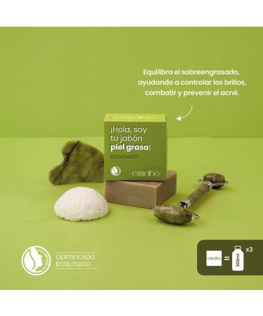 Jabones Beltran Essab Soap oily skin and acne 100 natural enriched with green clay coconut oil and olive oil ideal for oily or acne skin without allergens 120 g - Buy Online on GoSupps.com