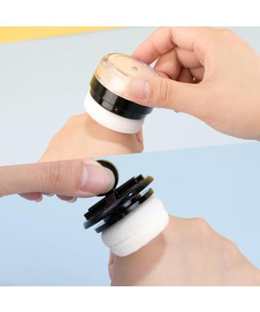 FOMIYES 10 Pcs Powder Box Portable Powder Case Cosmetics Powder Cases Empty Powder Puff Case Flocked Cotton 7x4cmx5pcs Blackx5pcs - Buy Online on GoSupps.com