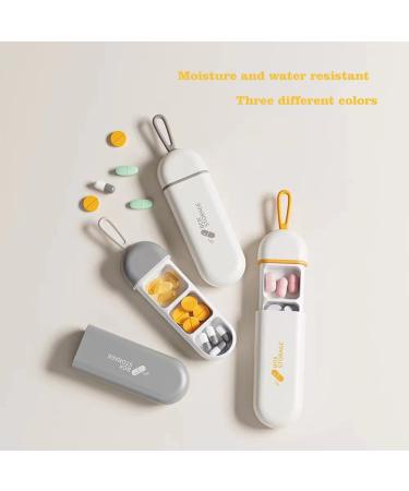 Convenient Black Mini Plastic Pill Box for Morning Noon & Evening - Perfect Travel Storage Solution - Buy Online on GoSupps.com
