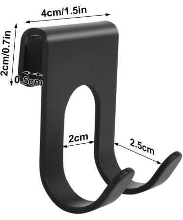 Naapesi Stainless Steel 2-Piece Razor Holder - Waterproof Self-Adhesive Hooks for Bathroom & Kitchen - No Drilling Required (Black) - Buy Online on GoSupps.com