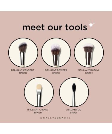 HALEYS Crease Eyeshadow Brush - Medium Fluffy Tapered Makeup Tool for Seamless Blending | Vegan High-End Synthetic Bristles | Perfect for Cream & Powder - Buy Online on GoSupps.com