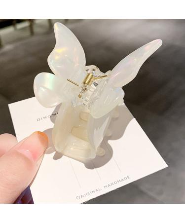 Butterfly hair clips hair clips small hair claw clips glitter mussel marble marble leopard hair catcher jaw clamp hair jaw clips hair styling accessories hair jewelry for women girls white