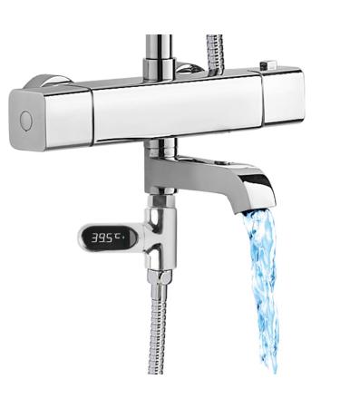 Digital Shower Thermometer 5 85 C | 360 Rotating LED Water Meter for Elderly & Children - Accurate Temperature Monitoring - Buy Online on GoSupps.com