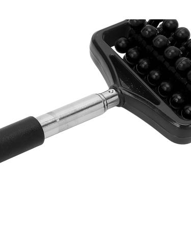 Telescopic Back Massage Tab - Adjustable Ergonomic Handle for Pain Relief | Flexible Back Roller for Men & Women (Black) - Buy Online on GoSupps.com