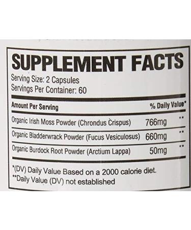 Cell Fuel 102 Sea Moss Capsules 120 ct. | Organic Irish Moss, Bladderwrack & Burdock Root | Vegan Dr Sebi Inspired Formula - Buy Online on GoSupps.com