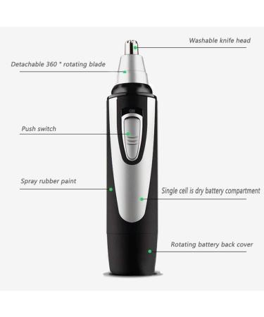Professional Ear and Nose Hair Trimmer - Painless Clipper for Men | Battery-Operated & Easy to Clean - Buy Online on GoSupps.com