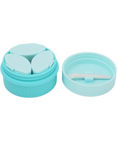 Leakproof Silicone Cream Jars Travel Set with Sealed Lids Spoon for Toiletries Refillable Containers for Hair Clips Pills - Blue - Buy Online on GoSupps.com
