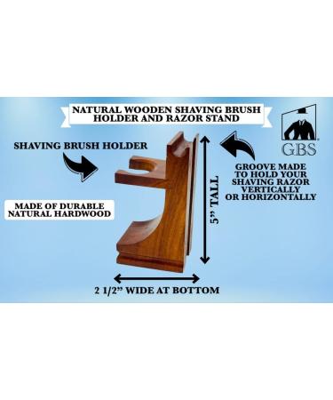G.B.S Men's Classic Wooden Shaving Set | Brush & Stand | 3.5" Soap Bowl | International Shipping - Buy Online on GoSupps.com