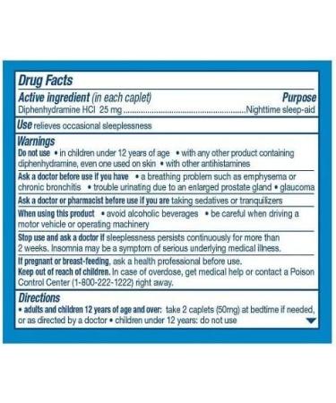 Nytol Nighttime Sleep Aid Quick Caps with Diphenhydramine HCl 25 mg 32 Caplets (Pack of 5) 32 Count (Pack of 5) - Buy Online on GoSupps.com