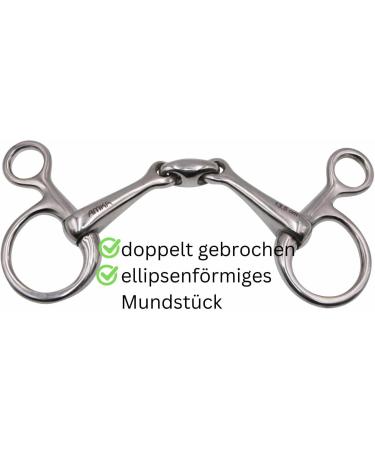 AMKA Baucher Snaffle Bit - Double Broken Solid Stainless Steel 12.5 | Premium International Shipping - Buy Online on GoSupps.com