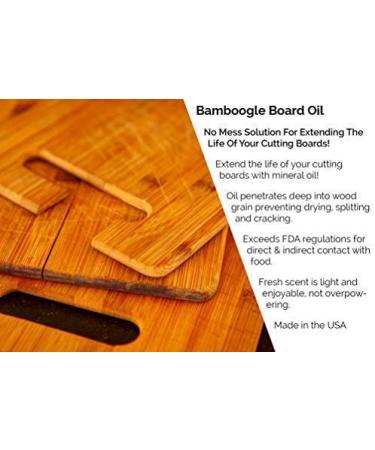 Bamboogle Food Grade Mineral Oil for Cutting Boards - 5 fl. oz. Easy Applicator for No Mess Cutting Board Care - Buy Online on GoSupps.com