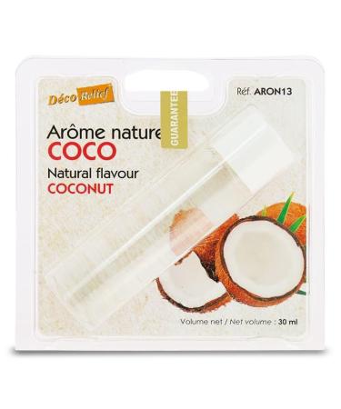 D co Relief - Natural Coconut Flavour 30ml - Food Flavour for Baking Cooking - Professional Ingredient