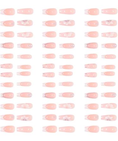 Ruarby Cats Eye Artificial Nails Naked Pink False Nails Detachable Press On Nail Full Cover Stick On Nail for Women and Girls - Buy Online on GoSupps.com