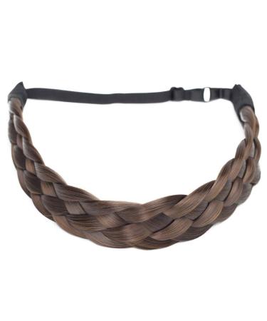 Tess Braided Hair Band | Adjustable Brown Ombre Hair Tie for Women | Large Hair Accessories (3.8cm Wide 50g) - Perfect for Braids & Dutt Styles - Buy Online on GoSupps.com