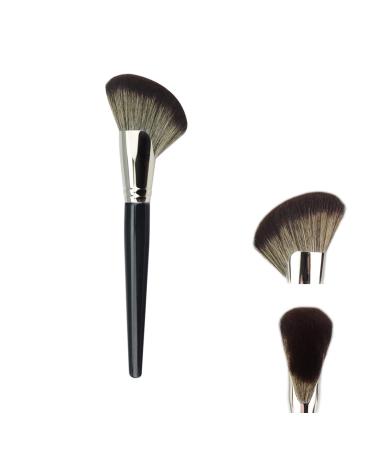 Premium Synthetic Make Up Contour Brush, Face Bronzers Brush,Blending, Buffing, Stippling Bristles, Sculpting Brushes for Liquid, Cream, Powder Cosmetic. Pro Dense, Soft Quality Brushes (Black)