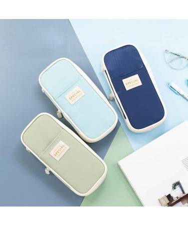 Arnuixty Large Colorful Pencil Pen Case Bag - Big Capacity Organizer for Office, College, School & Travel - Light Green - Buy Online on GoSupps.com