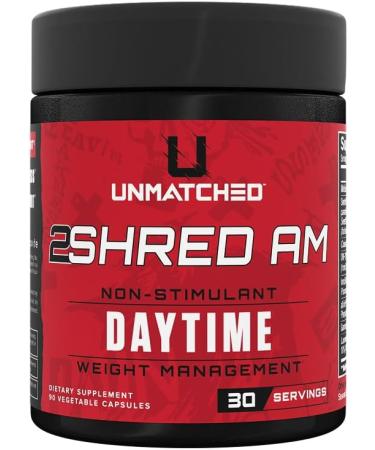 Unmatched 2Shred AM + PM | Non Stimulant Weight Management System | Thermogenesis Fat Burning & Appetite Control | 180 Vegetable Capsules 30 Day Supply - Buy Online on GoSupps.com