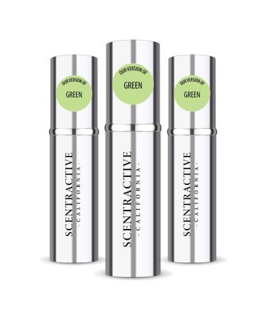 CA Perfume Impression of Emra Green For Women & Men Fragrance Concentrated Long Lasting Eau de Parfum Spray Refillable Glass Atomizer Bottle 0.17 Fl Oz/5ml-X3 EMRA GREEN 0.51 Fl Oz (Pack of 1)