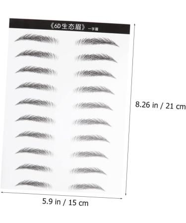 Baluue 2 Pairs Eyebrow Makeup Tools Hair-like Simulation Eyebrow Sticker Artificial Eyebrow Patch 21.00X15.00X0.01CM Black - Buy Online on GoSupps.com