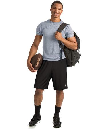 Roadbox Men's 7 Workout Shorts 2-Pack - Black+Sea Blue - Large | Athletic Gym Running & Basketball Shorts with Pocket for Fitness Sports - Buy Online on GoSupps.com
