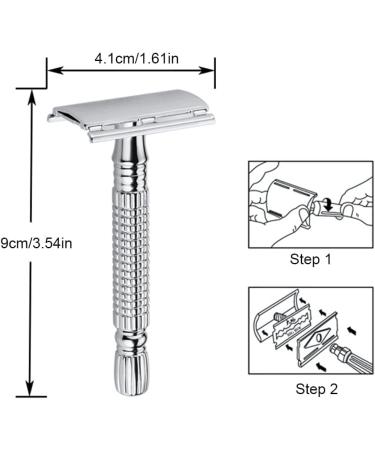 Jocxzi Stainless Steel Safety Razor | Double Edge Wet Razor for Men & Women | Eco-Friendly Shaving Set with Box - Buy Online on GoSupps.com