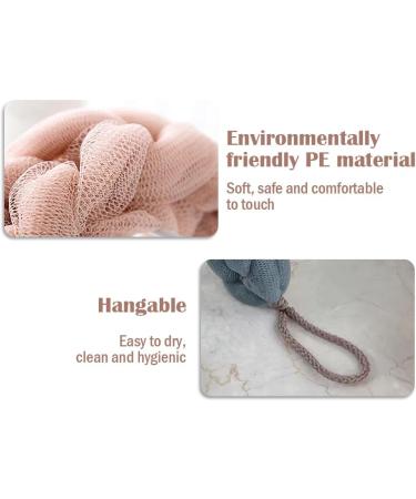 Buy Kellegour 3 Piece Shower Back Scrubber Set - Mesh Sponge & Bathing Ball for Peeling & Relaxation | Pink Beige Blue - Perfect for Men & Women | International Shipping Available - Buy Online on GoSupps.com