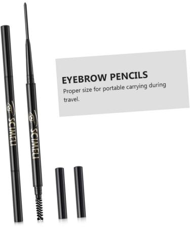 Ipetboom 3pcs 2 1 Eyebrow Makeup Tools Eyebrow Pen Makeup Pen Rotate Eyebrow Pencils To Rotate Key 1 count (Pack of 1) Dark Brownx3pcs - Buy Online on GoSupps.com