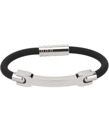 Static Electricity-Proof Balance Bracelet | Washable Waterproof Silicone Band with Negative Ions for Jogging - Black - Buy Online on GoSupps.com