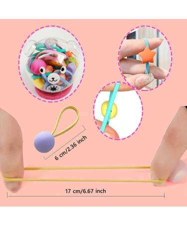 Zanwell 20pc Elastic Hair Ties with Balls Brightly Colored Marble Finish Hair Bands for Girls Bead Bubble Ponytail Holders No Damage Hair Accessories for Infants Toddlers Kids Teens - Buy Online on GoSupps.com