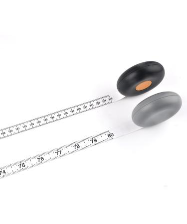 WINTAPE Dual Sided Body Waist Measuring Soft Tape Pocket Meter Tape Measure Retractable for Body Sewing Clothes Tailor 80 Inch / 200 cm gray - Buy Online on GoSupps.com