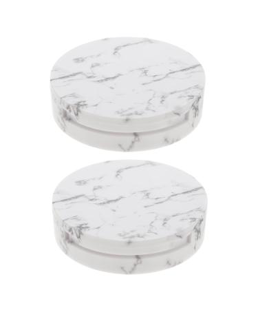 DRESSOOS 2pcs Storage Box Makeup Case Refillllable Powder Case Cosmetic Powder Case Makeup Containers