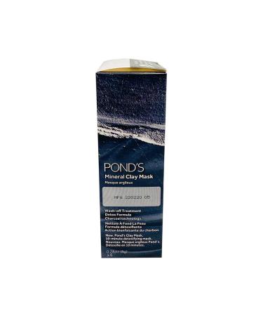 Pond's Pure Detox Mineral Charcoal Clay Mask - 100% Natural Moroccan Clay (6 Sachets) | International Shipping Available - Buy Online on GoSupps.com