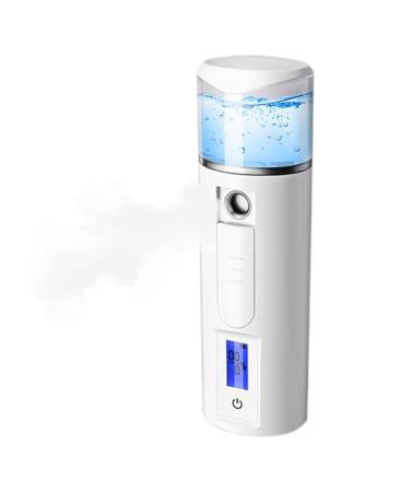 Face Mister Hydrating Handheld Nano Facial Mister with Skin Analysis | Hydrating USB Rechargeable Face Steamer for Eyelash Extensions Face Face Hydration Dyeulget White