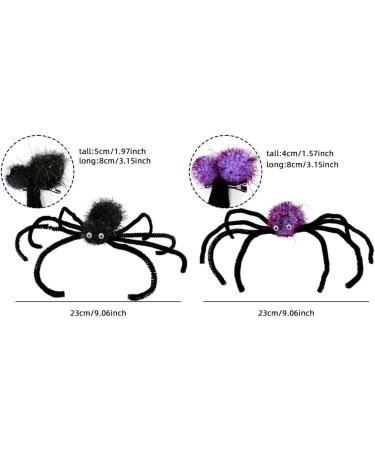 hgnxa Spooky Spiders Hairclip for Halloween Party Women Cosplay Gothics Hairpin Dark Series Kids Hair Accessories Room Decors Purple - Buy Online on GoSupps.com